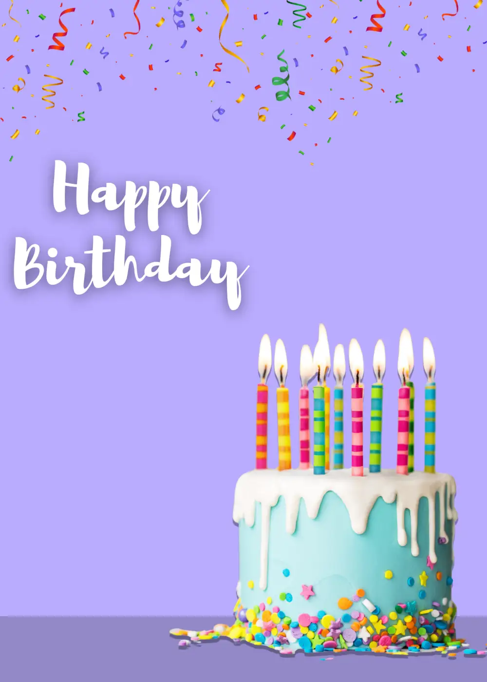 Birthday Cake - Purple